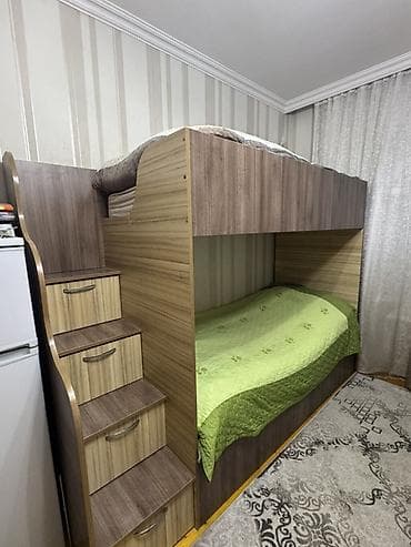 İki mərtəbəli uşaq/yataq dəsti - Material: ağac teksturalı laminat lalafo.az -da İki mərtəbəli uşaq/yataq dəsti - Material: ağac teksturalı laminat