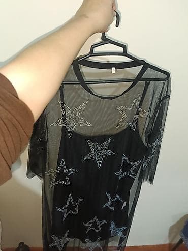 ust geyimləri: Qara mesh üst geyim + daxilində qara kombinezon dəsti - Model — 5