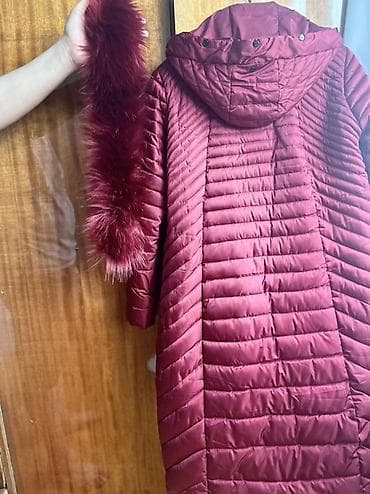 pull & bear kurtka: Qadın qış paltosu – Xuelijiabao (XJB) - Rəng: Bordo/şərab qırmızısı - — 1