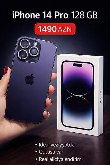 IPhone 14 Pro, 128 GB, Deep Purple, Face ID