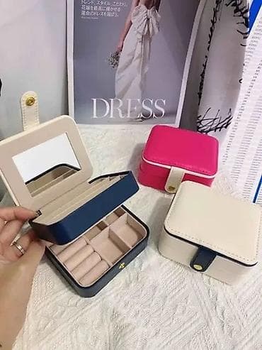 üzuk: Kompakt zərgərlik çantası/şkatulka - Forma: dairəvi və kvadrat — 2