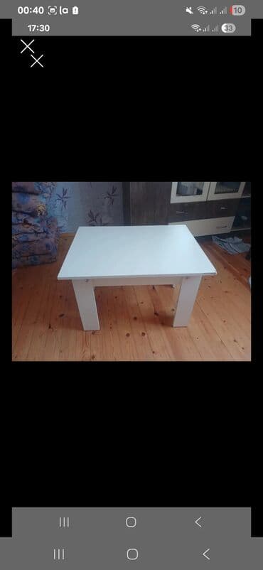 Jurnal masası, Açılmayan, Taxta, Dördbucaq masa