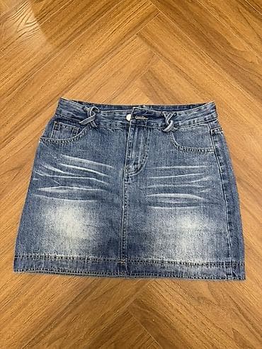 Ətəklər: Denim yubka - Material: qalın denim (cotton əsaslı) - Rəng: mavi — 2