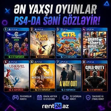 canon 4410 printer: Playstation 4 icarəyə verilir. Oyunlar: 1) Efootball - 2026 - 1-4 — 2