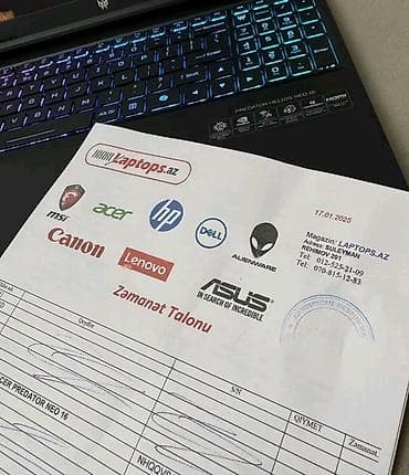 notbuk islenmis: İşlənmiş Acer Predator, 16 ", Intel Core i9, 1 TB — 7