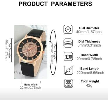 qadınlar üçün strazlı papaqlar: Saat dəsti — 5