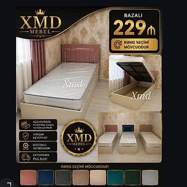 matras satilir: Bazalı tək nəfərlik çarpayı – XMD Mebel - Açılan baza: asanlıqla — 1