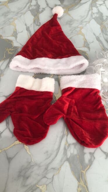 baglama: Yeni il üçün Şaxta Baba kostyumu dəsti - Rəng: klassik qırmızı-ağ - — 5