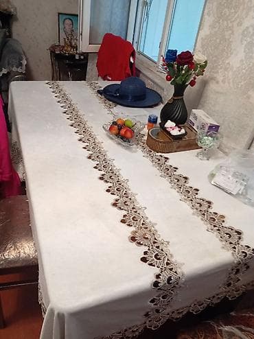Mətbəx/qonaq otağı üçün masa və stul dəsti - Dəst: uzun düzbucaqlı — 1