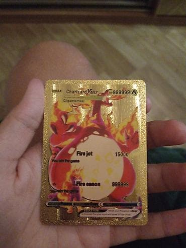 Məhsul: Pokémon kolleksiya kartı – Charizard VMAX (qızılı metal