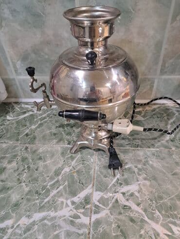 Сушилки для фруктов и овощей: Elektrik samovar - Klassik kürəvi gövdəli, paslanmayan metal korpus - — 1