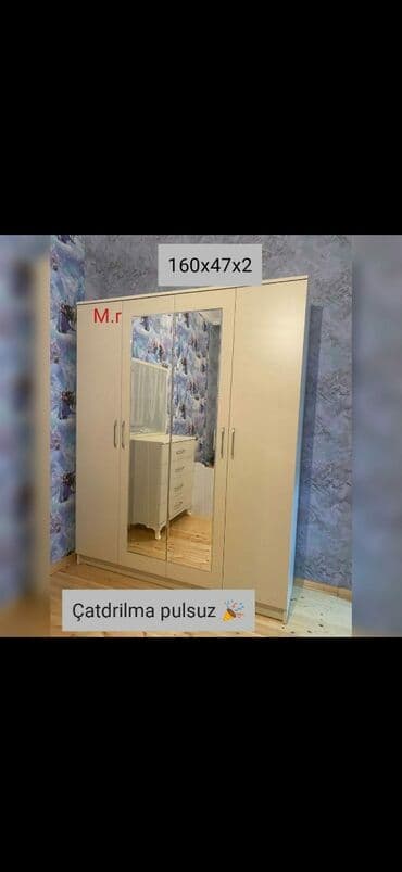 шкаф в зал: 📌 Dolab sifarişlə hazırlanır Rəng seçimi var. Ölçüsü 160/47/2 Matreal — 2