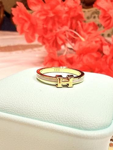 1 karat brilliant: Alyans, Üzük, Sarı qızıl, 585 Əyar, Qaşsız — 1