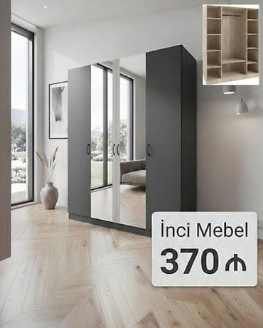 Yeni, 3 qapılı, Güzgülü, Boz, Açılan, Düz dolab lalafo.az -da Yeni, 3 qapılı, Güzgülü, Boz, Açılan, Düz dolab