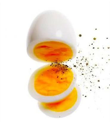 təmiz yun: Məhsul: Qaynadılmış yumurta dilimləri Təsvir: - Təmiz şəkildə — 1