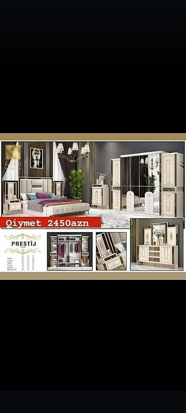 2 təknəfərlik çarpayı, Termo, Dolab, 2 tumba, Yeni