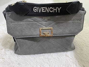 Givenchy qadın çantası - Rəng: boz (mat-metalik effektli) - Material