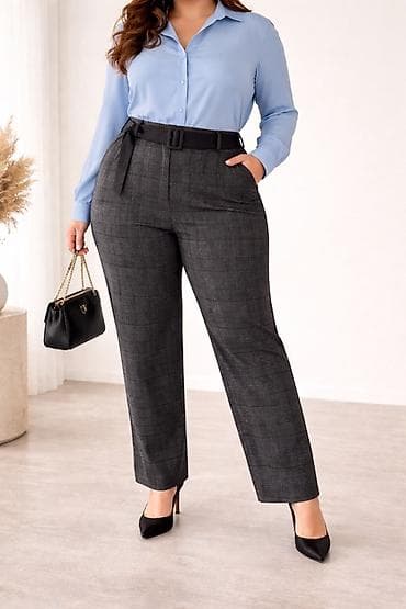 женские брюки: Брюки, XL, цвет - Черный — 2