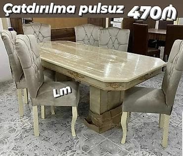 *Möhtəşəm masa dəsti*👑 *Yüksək keyfiyyətlə* Qiymət : 6 stulla *470₼* lalafo.az -da *Möhtəşəm masa dəsti*👑 *Yüksək keyfiyyətlə* Qiymət : 6 stulla *470₼*