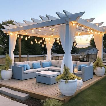 Bağ üçün ağac konstruksiyalı pergola – estetik və funksional açıq hava