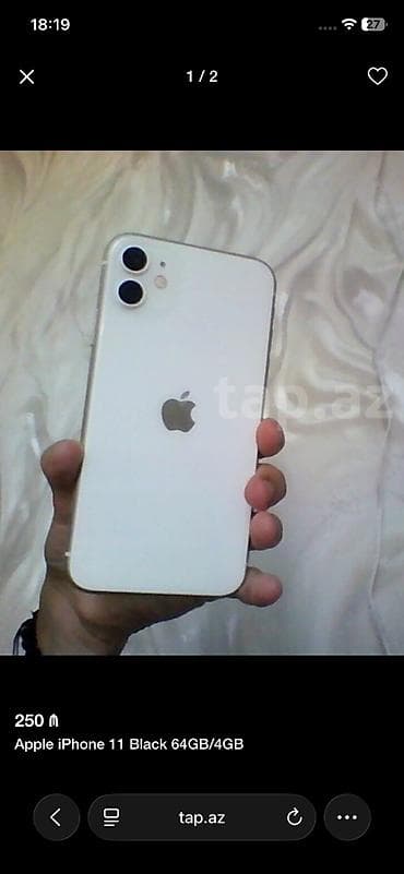 electronics iphone: IPhone 11, 64 GB, Ağ — 2
