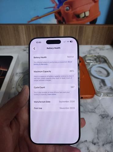 mini pc computer: IPhone 16 Pro, 256 GB, Desert Titanium, Face ID, Simsiz şarj — 6