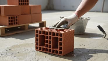 qırmızı kerpic: Məhsul: Keramika boşluqlu blok (poroterm tipli) Təsvir: - Qırmızı — 2