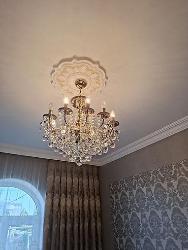 damcı: Çılçıraq, 8 lampa, Xrustal — 2