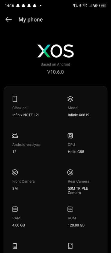 xiaomi redmi note 8 satilir: Infinix Note 12i, 128 GB, rəng - Göy — 1