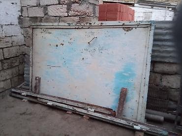 qaraj darvaza: İşlənmiş Dəmir Həyət darvazası, 2 m, Mexaniki, rəng - Mavi, Kredit yoxdur — 1