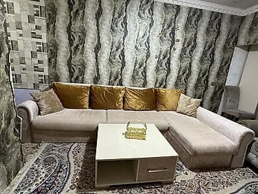 Künc divan, İşlənmiş, Açılan, Bazalı, Vеlur parça, Çatdırılma yoxdur