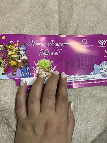 metbex saati: Bu biletden hal hazirda 7 ededdi kim istese bura yaza biler - — 1