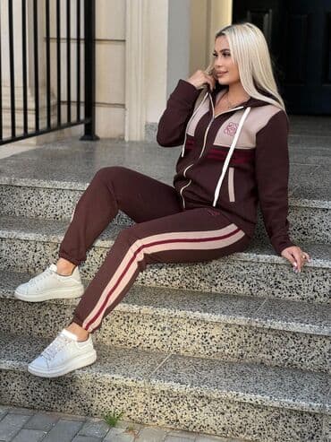 Digər qadın geyimləri: Qadın sport dəsti – kapşonlu, fermuarlı üst və şalvar -Razmer: s m — 4