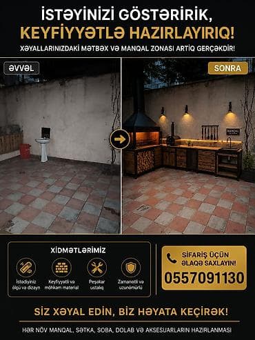 Xəyalınızdakı açıq hava mətbəxi və manqal zonası – dizayndan — 1