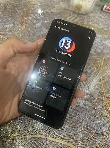 Vivo Y31 2021, 128 GB, rəng - Boz, Barmaq izi, İki sim kartlı, Face ID — 3