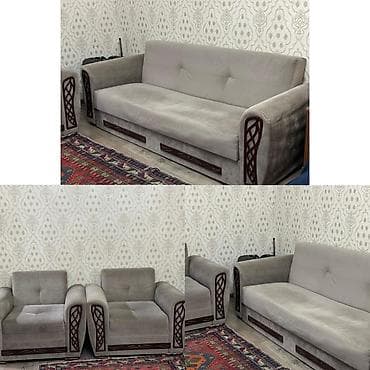 İşlənmiş, Divan, 2 kreslo, Bazalı, Açılan