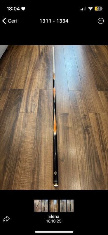 qarmon qutusu: Bilyard çubuğu – 2 hissəli, vintli birləşmə - Dizayn: Qara gövdə — 3