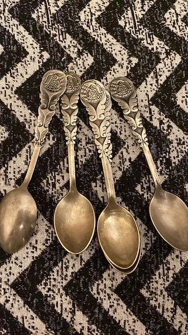 Gümüş qab-qacaq – qaşıq dəsti - Material: damğa vurulmuş gümüş lalafo.az -da Gümüş qab-qacaq – qaşıq dəsti - Material: damğa vurulmuş gümüş