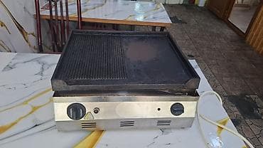 gril: Elektrikli iki zonalı qril-tava (planşa) - Material: paslanmayan — 2