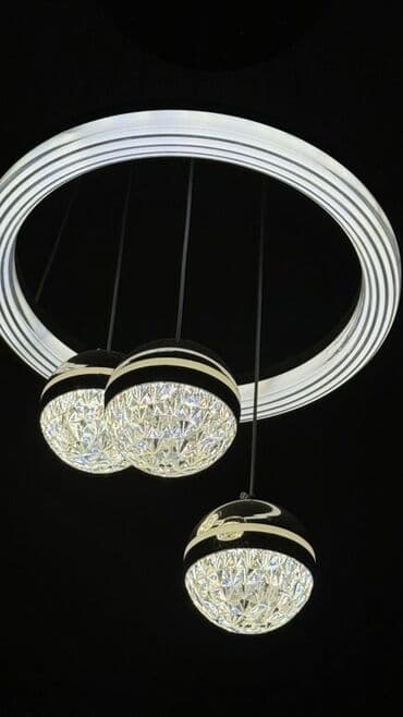 светодиодное табло бегущая строка: Led Çılçıraq, 3 lampa, Metal — 4