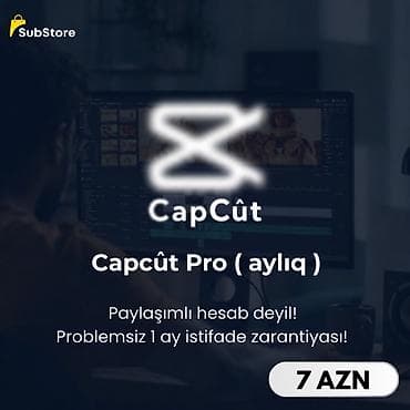 Substore: ☎️ : 0702457595 CapCut Pro – aylıq abunə - Rəsmi Pro