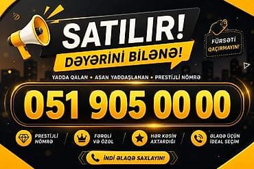 nomre satilir: 🔥 PRESTİJLİ NÖMRƏ SATILIR! 📱 051 905 00 00 ✨ Yadda qalan və rahat — 1