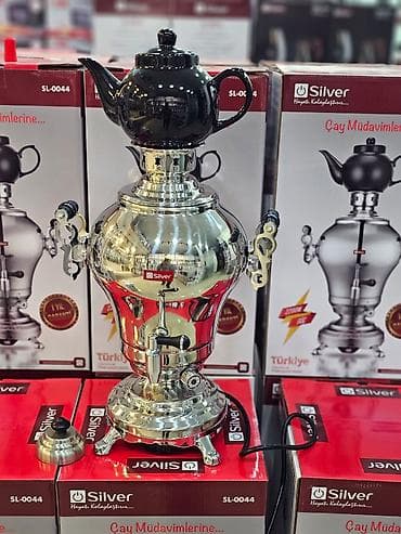 samovar cay: Elektrikli samovar silver model: sl-0044 elektri̇k semaver 4l — 3