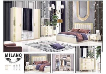 турецкие мебельные магазины в баку: Двуспальная кровать, 2 тумбы, Турция, Новый — 1