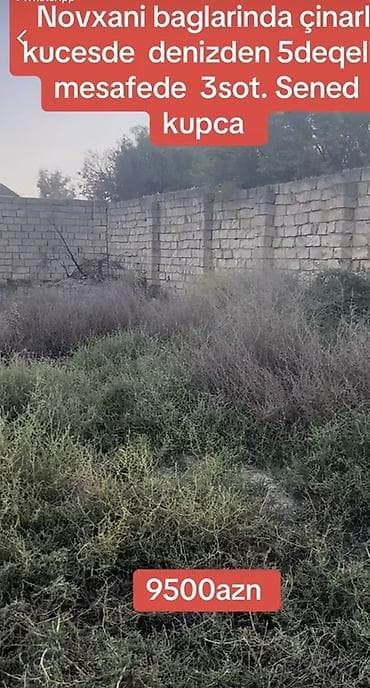 gencede torpaq satisi: 3 sot, Tikinti, Kupça (Çıxarış) — 1