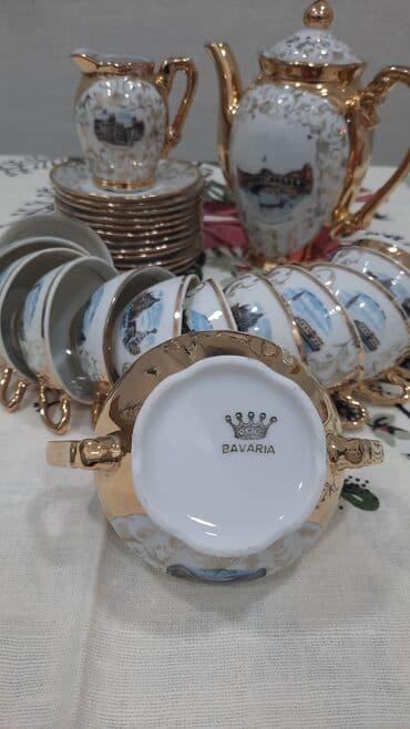 фольксваген джетта 1 6: Qəhvə dəsti, rəng - Qızılı, Farfor, 12 nəfərlik, Almaniya — 2