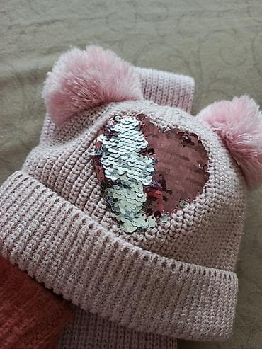 lisiçka uşaq eynəkləri: Uşaq papaq və şərf dəsti yeni kimi qalıb çox az istifadə olunub — 5