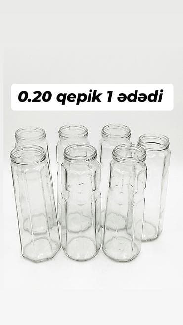 gurcu xengeli aparati: Şüşə bankalar – 1 ədəd 0.20 qəpik - Material: şəffaf, qalın şüşə - — 1