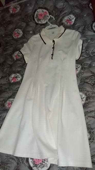 sadə don modelləri: Ağ rəngli qadın paltarı HEÇ GEYİNİLMEYİB!50 MANATA ALMİSAM 30 MANATA — 1