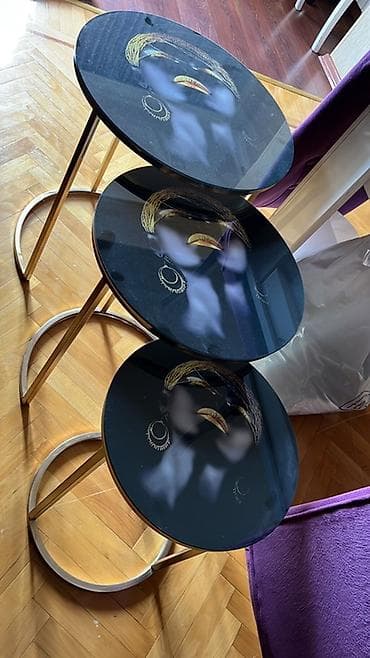 Yumru masa, Açılmayan, Təkərsiz, Şüşə, Zəmanətsiz